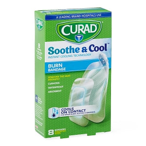 Medline CURAD Soothe & Cool Clear Waterproof Hydrogel Bandages - CURAD Soothe and Cool Clear Waterproof Hydrogel Bandages, Assorted Sizes - CUR5236V1