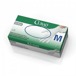 Medline CURAD Powder-Free 3G Vinyl Exam Gloves - CURAD 3G Powder-Free Stretch Vinyl Exam Gloves, Size M - CUR8235