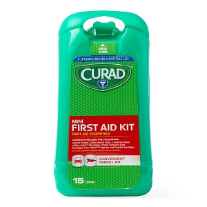 Medline CURAD 15-Piece Mini First Aid Kit - CURAD Mini First Aid Kit, 15 Pieces - CURMINIFAKRB