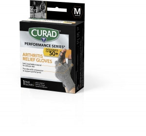 Medline CURAD Performance Series 50+ Arthritis Support Gloves - CURAD Performance Series 50+ Arthritis Support Gloves, Antimicrobial, Size M - CURSR19400MD