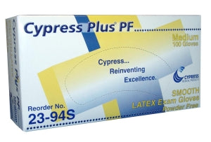 Cypress Medical Products Powder-Free Latex Gloves - Powder-Free Latex Smooth Exam Gloves, Size M - 23-94S