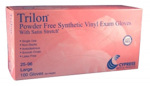 Cypress Medical Products Trilon 2000 Powder-Free Exam Gloves - Trilon Synthetic Powder-Free Exam Gloves, Size XL - 25-990