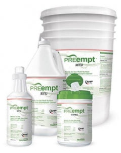 Contec PREempt RTU Disinfectant Solution and Wipes - PREempt Disinfectant, Multisurface, 32 oz. - 21101