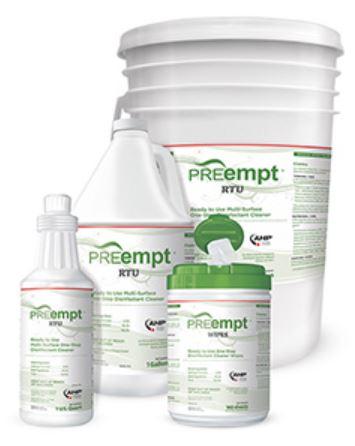 PREempt RTU Disinfectant Solution and Wipes by Contec