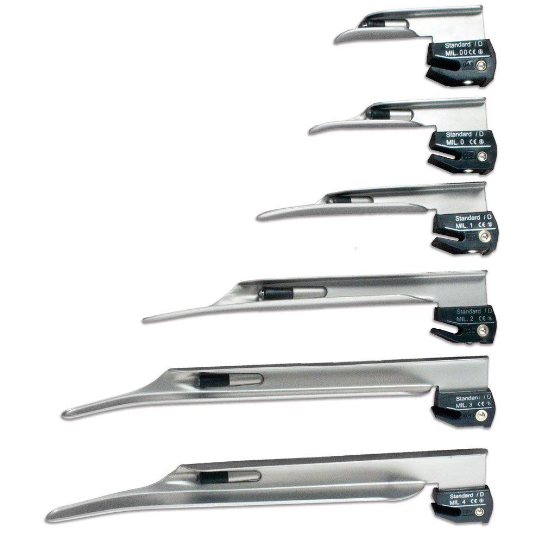 SunMed Disposable LED Miller Blades - BLADE, LARYNGOSCOPE, STD D, MLR, 79MM, DISP - 5-5133-00