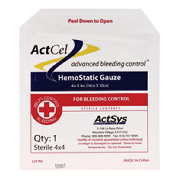 Coreva Health Science ActCel Hemostatic Gauze - GAUZE, CELLULOSE, HEMOSTATIC, ACTCEL, 4X4" - 3574075