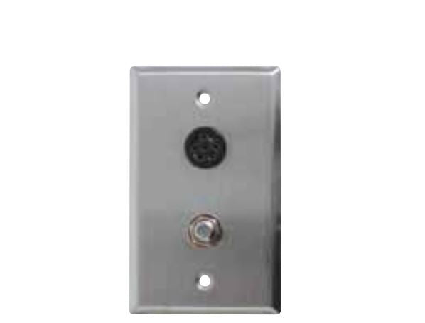 Curbell Medical Wall Plates - Wall Plate with 1/4" Socket and Pigtails - WPA-0183