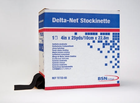 BSN Medical Delta-Net Stockinette - Delta-Net Synthetic Stockinette, Black, 2" x 25 yd. - 7272301