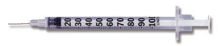 BD Tuberculin Syringes with Detachable Needle - TB Luer Slip Syringe, 1 mL, 26G x 3/8" - 309625