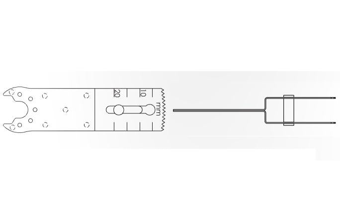 Brasseler Small Bone Graft & Harvesting Blades - Sagittal Bone Saw Blade, Graft and Harvesting, Size S, Size 7, 20 mm x 16.5 mm - KM-3407