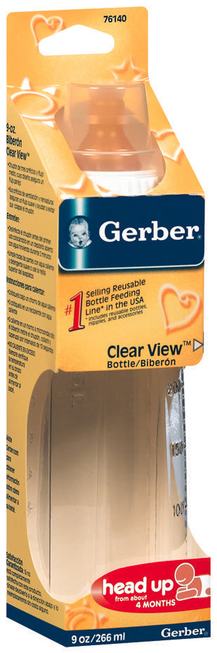 Bottles by NUK-USA Gerber Clear View Ba - Clear Silicone Baby Bottle, 9 oz. - 78886