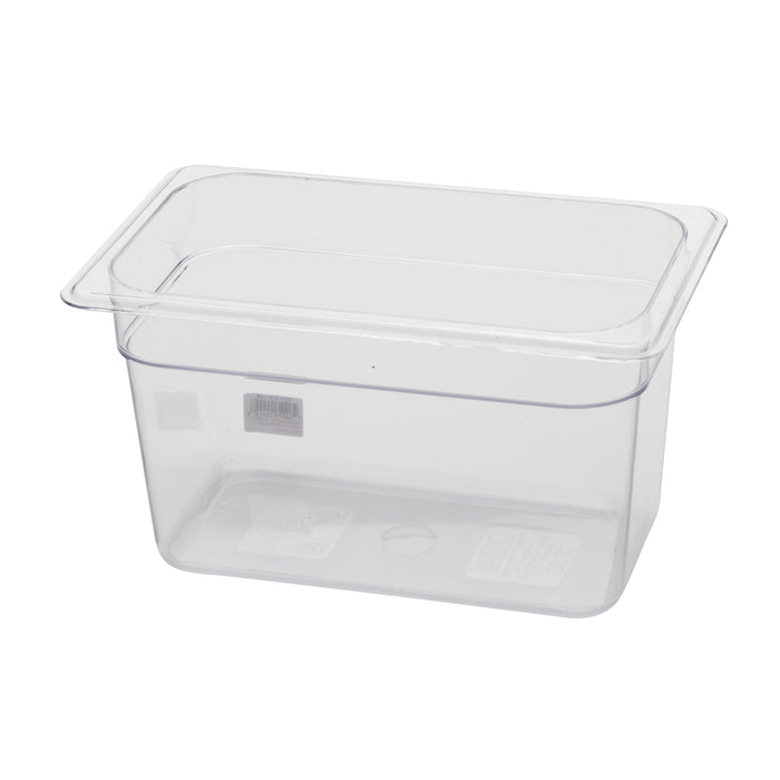 Royal Industries Clear Polycarbonate Pans and Handle Lids - PAN, FOURTH, CLEAR, NSF, POLYCARBONATE, 6" - ROY PCP 1406