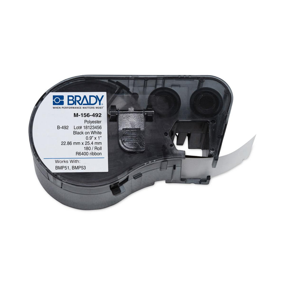 Brady Worldwide Ultra-Thin Polyester Laboratory Label - M-156-492 Cryo Label, Black-on-White, 1" x 0.9" - 143322