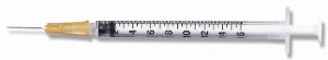 BD Syringe with PrecisionGlide Subcutaneous Needle - Syringe, 1 mL, 26G x 5/8", Subcutaneous - 309597