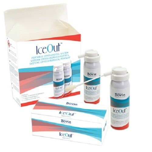 Bovie Medical Iceout Portable Cryosurgical System - IceOut Cryosurgery System, 2 80 mL Aerosol Dispenser Cans, 2 mm and 5 mm Applicators - CRY25