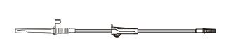 BD Secondary IV Administration Sets - Secondary Transfer IV Administration Set with Vented Bag Access Spike with Cap, Roller Clamp, Male Luer Slip, 22", Non-DEHP - MT6000