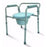 Cardinal Health Commode Pails / Accessories - Fixed Arm Commode with Lid, Aluminum, 300 lb., 10 qt., 17"-21.5" - CPAT0002