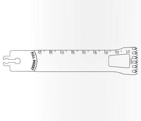 Brasseler Large Bone FX Oscillating Saw Blades - Sagittal Bone Saw Blade, Large, 65 mm x 31 mm, 0.99 mm Thick - BR1-3165-39F