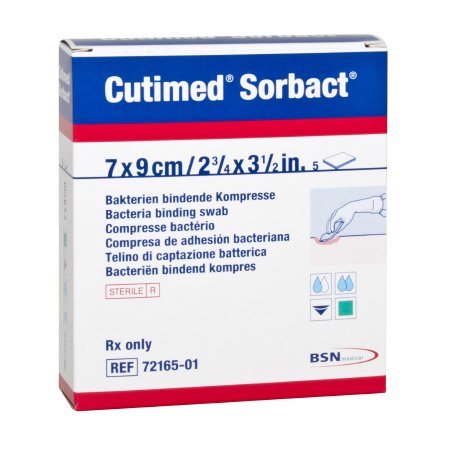 BSN Medical Cutimed Sorbact Swabs - SWAB, CUTIMED, SORBACT, 2.8"X3.5" - 7216511