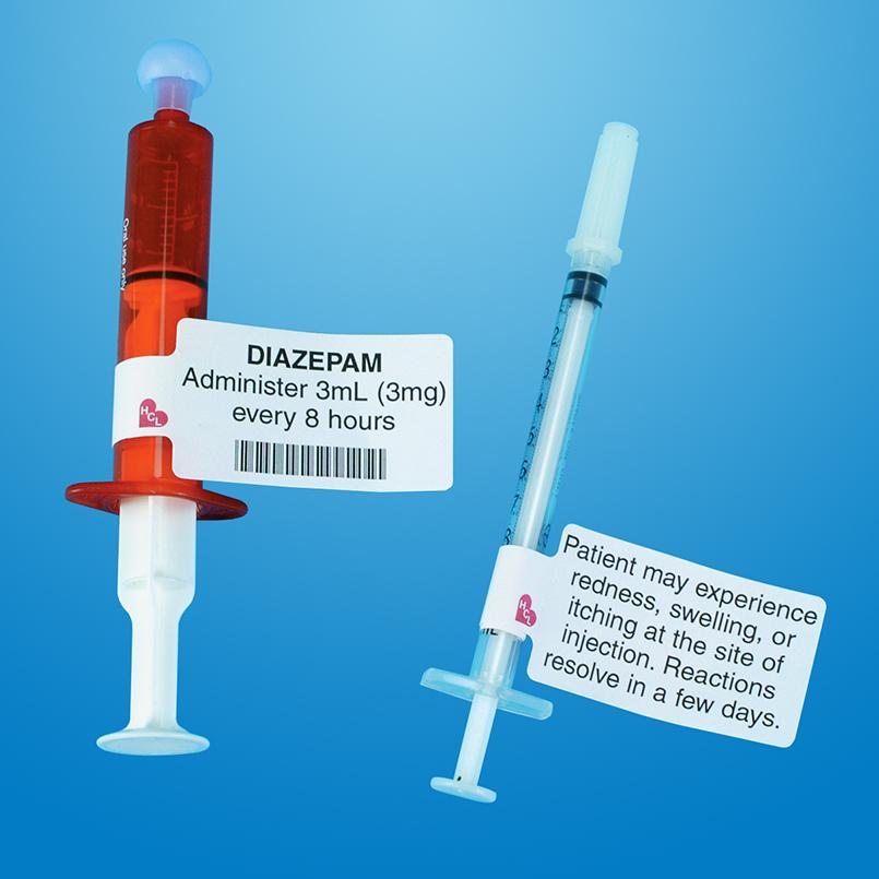 Brady Healthcare Syringe Flag Labels - Syringe Flag Label for Laser Printer, White, 3-3/4
