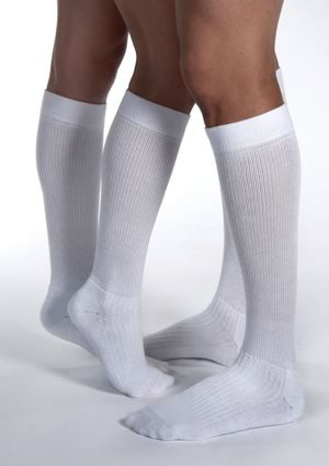 BSN Medical Activewear Compression Socks - Activewear Compression Socks, Knee Length, 15-20 mmHg, White, Size L - 110481