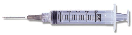 BD Luer-Lok Syringes with PrecisionGlide Needle - Luer Lock Syringe with Needle, 5 mL, 21G x 1" - 309632