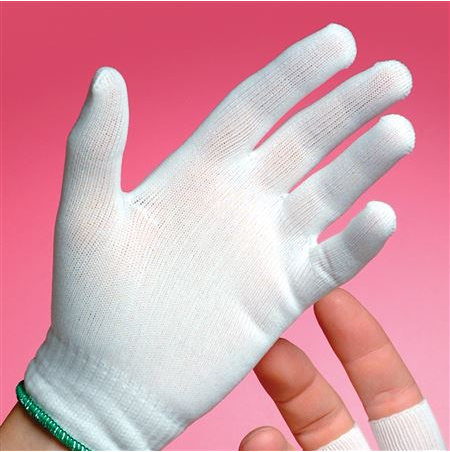 Practicon Glove Liner Knitted Fiber One Size White Reusable 12Pr/Pk