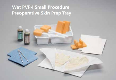 BD Wet PVP-1 Skin Scrub Trays - PVP-1 Skin Scrub Tray with 3 Sponges, 2 oz. Bottle - 4420