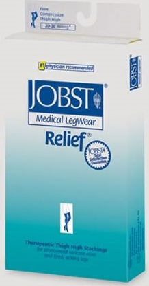 BSN 15-20mmJobstClsdToeThighHighStkings - STOCK, RELIEF, THGH, BEIG, CT, W/BND, XL, 15-20 - 114825