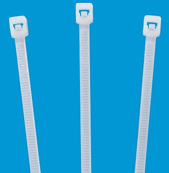 Natural Nylon Cable Ties, 5-1/2", 18 lb