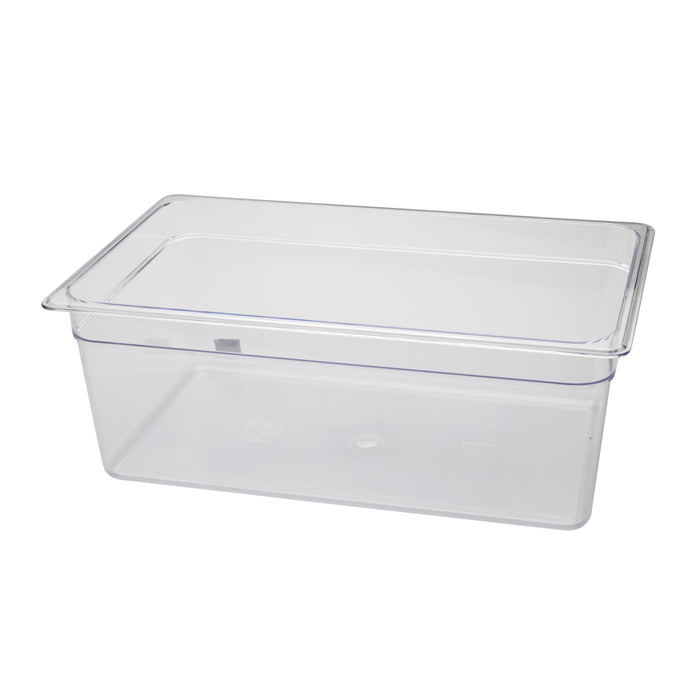 Royal Industries Clear Polycarbonate Pans and Handle Lids - PAN, FULL, CLEAR, NSF, POLYCARBONATE, 8" - ROY PCP 2008