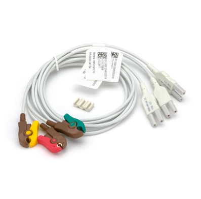 Burdick ECG Patient Cables - Replacement Lead Set, AHA, V1-V3 with Clips, for WAM or AM12, Gray - 9293-047-64