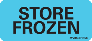 Brady Worldwide Return to Coder Labels - "Store Frozen" Label Paper, 2-1/4" x 1", Blue, 420/Roll - MV04SB1556