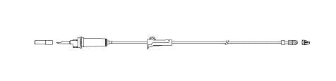 BD Secondary IV Administration Sets - Vented / Nonvented Secondary IV Administration Set with Spin Male Luer Lock and Hanger, 20-Drop, 43", 14 mL Priming Volume - 9987-0000