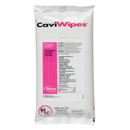 CaviWipes Flat Pack 7" x 9" - 45 Wipes/Pack