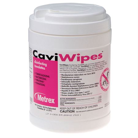 CaviWipes 6" x 6.75" - 160 Wipes/Canister - 12/pk