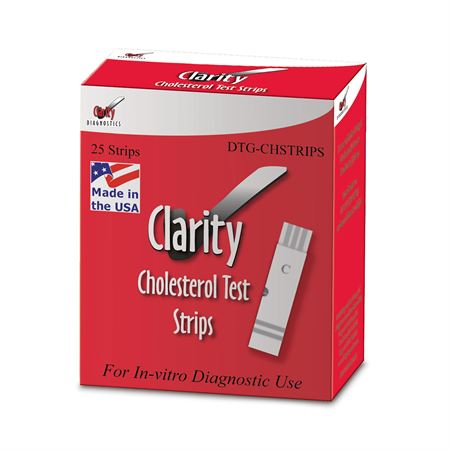 Clarity Cholesterol Test Strips Clarity Cholesterol Test Strips - CLIA Waived