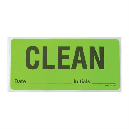 Clean Label Clean" - Light Green - 0.94"H x 100'L