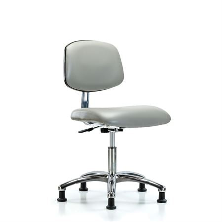 Mid Height Cleanroom Chair 24"W x 18"D x 45.5"H - Chrome Base With Glides