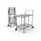 Collapsible Wire Utility Cart 33.75"W x 19.5"D x 39.5"H Three-Shelf 9.875" Between Shelves