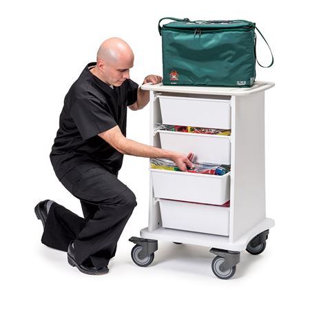 Courier Specimen Transport Cart 25"W x 22.25"D x 37"H