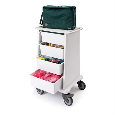 Courier Specimen Transport Cart 25"W x 22.25"D x 37"H