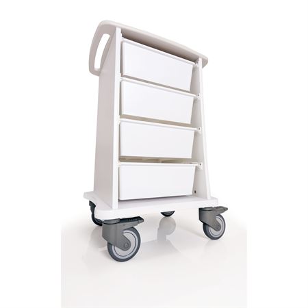 Courier Specimen Transport Cart With Locking Door - 25"W x 22.25"D x 37"H