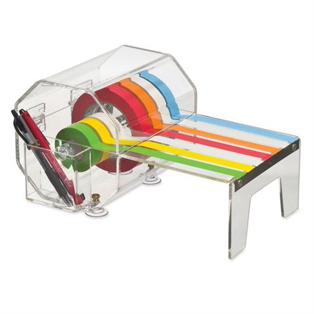 Covered Label Tape Dispenser Covered Acrylic Label Tape Dispenser - 12.5"L x 9"W x 7"H