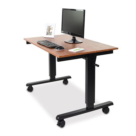 Crank Adjustable Stand Up Desk 60"W Black Frame