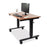 Crank Adjustable Stand Up Desk 48"W Silver Frame - Black Oak