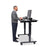 Crank Adjustable Stand Up Desk 60"W Black Frame