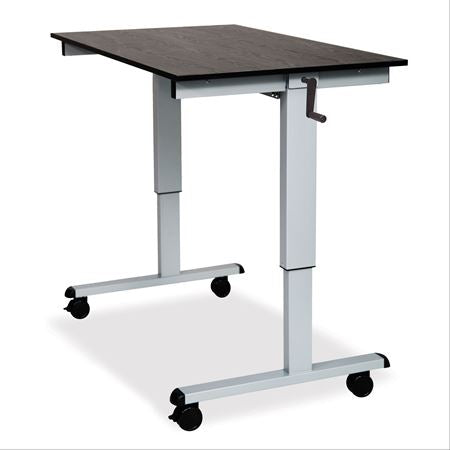 Crank Adjustable Stand Up Desk 60"W Black Frame