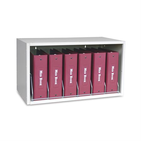 Cubbie File Storage 6 Capacity Wire Organizer with Handles - Chrome - Fits up to 3.625" Binders