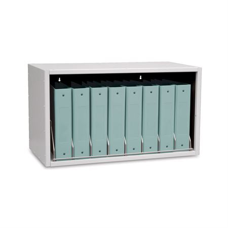 Cubbie File Storage 8 Capacity Wire Organizer with Handles - Chrome - Fits up to 2.75" Binders